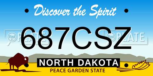 687CSZ North Dakota License Plate