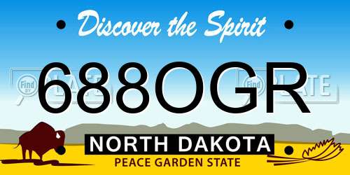 688OGR North Dakota License Plate