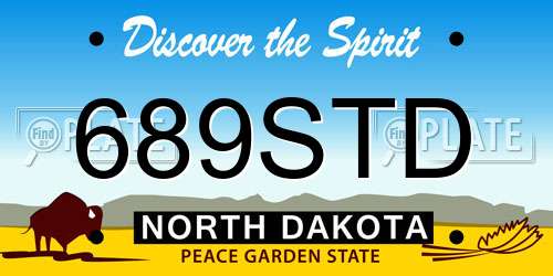 689STD North Dakota License Plate