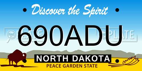 690ADU North Dakota License Plate