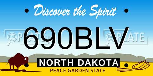 690BLV North Dakota License Plate