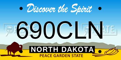 690CLN North Dakota License Plate