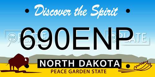 690ENP North Dakota License Plate