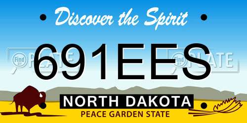 691EES North Dakota License Plate