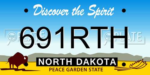 691RTH North Dakota License Plate