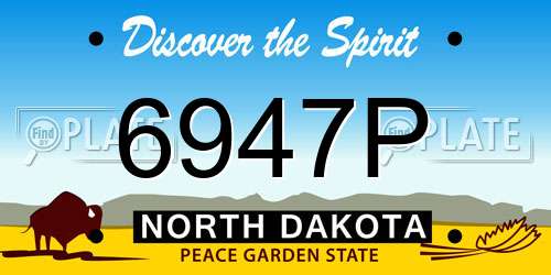6947P North Dakota License Plate