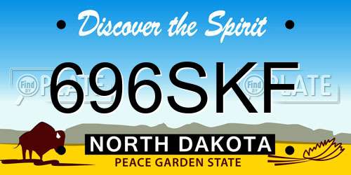 696SKF North Dakota License Plate