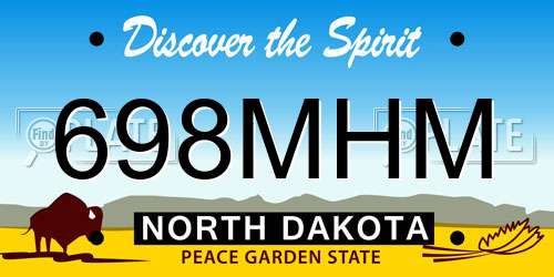 698MHM North Dakota License Plate