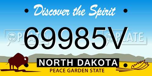 69985V North Dakota License Plate
