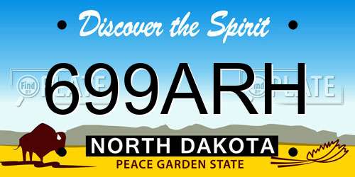 699ARH North Dakota License Plate