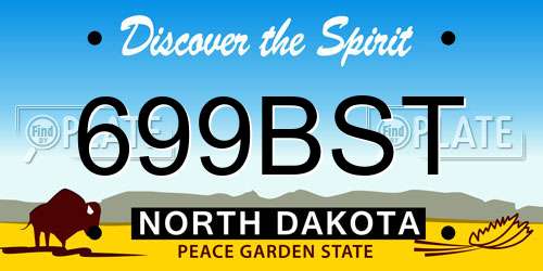 699BST North Dakota License Plate