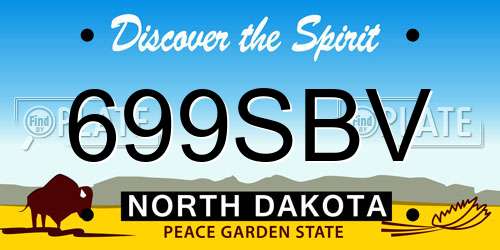 699SBV North Dakota License Plate