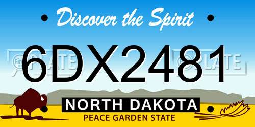 6DX2481 North Dakota License Plate