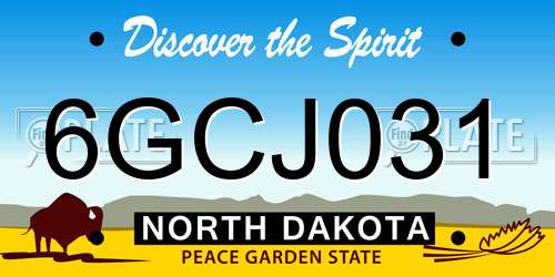 6GCJ031 North Dakota License Plate