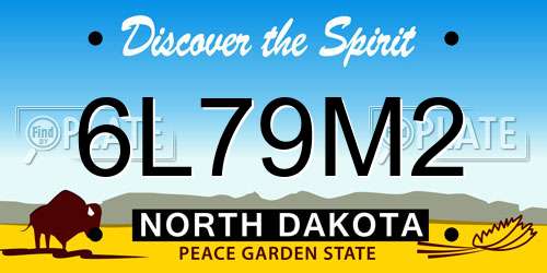 6L79M2 North Dakota License Plate