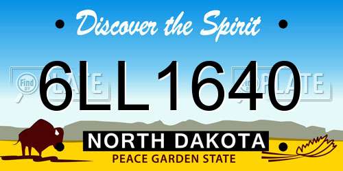 6LL1640 North Dakota License Plate