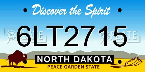 6LT2715 North Dakota License Plate