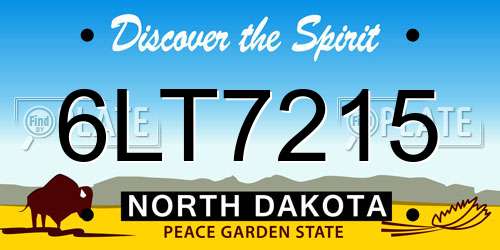 6LT7215 North Dakota License Plate