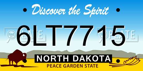 6LT7715 North Dakota License Plate