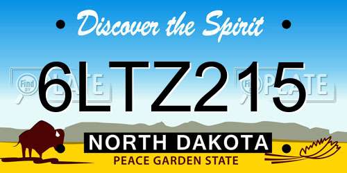 6LTZ215 North Dakota License Plate