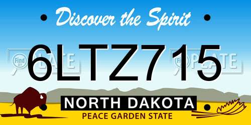 6LTZ715 North Dakota License Plate