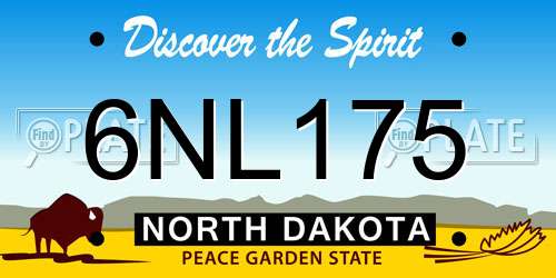 6NL175 North Dakota License Plate