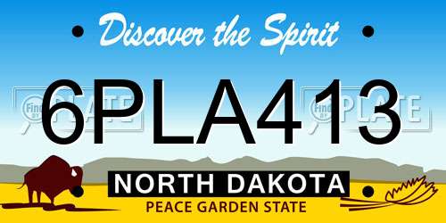 6PLA413 North Dakota License Plate