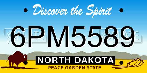 6PM5589 North Dakota License Plate