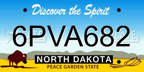 6PVA682 North Dakota License Plate
