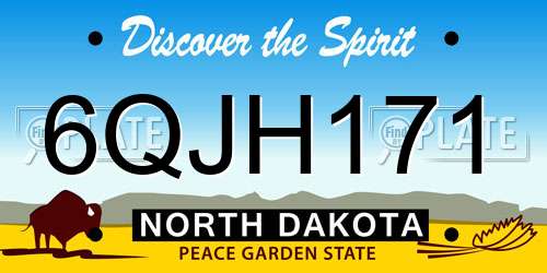 6QJH171 North Dakota License Plate