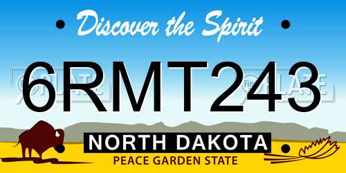 6RMT243 North Dakota License Plate