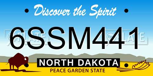 6SSM441 North Dakota License Plate