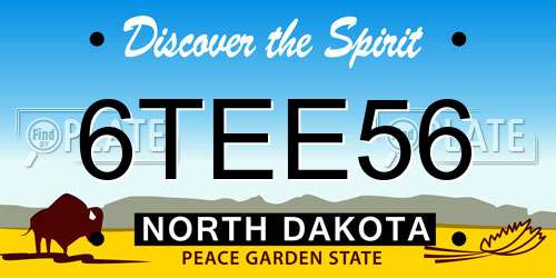6TEE56 North Dakota License Plate