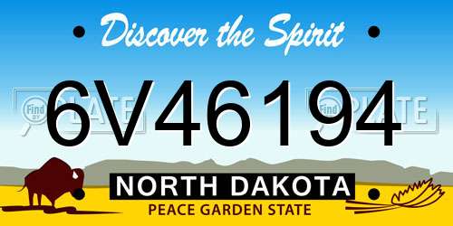 6V46194 North Dakota License Plate