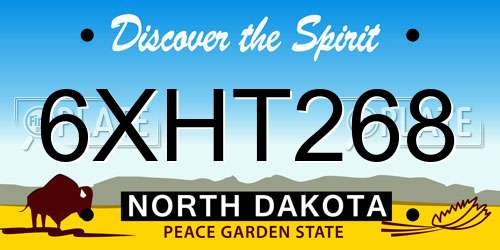 6XHT268 North Dakota License Plate
