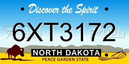 6XT3172 North Dakota License Plate