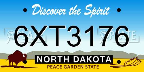 6XT3176 North Dakota License Plate