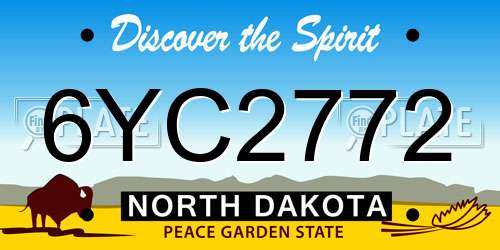 6YC2772 North Dakota License Plate
