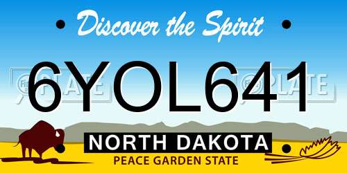 6YOL641 North Dakota License Plate