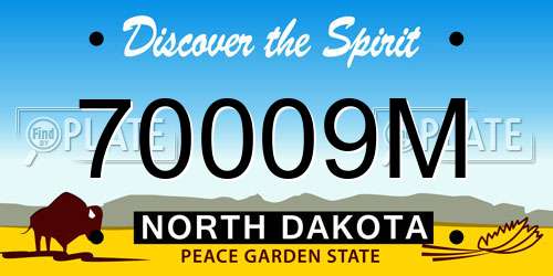 70009M North Dakota License Plate