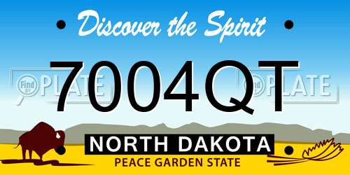 7004QT North Dakota License Plate