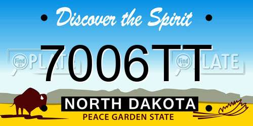 7006TT North Dakota License Plate