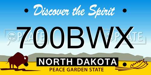 700BWX North Dakota License Plate