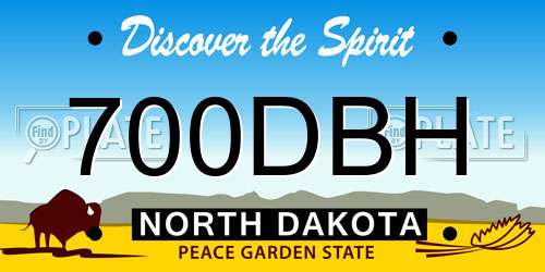 700DBH North Dakota License Plate