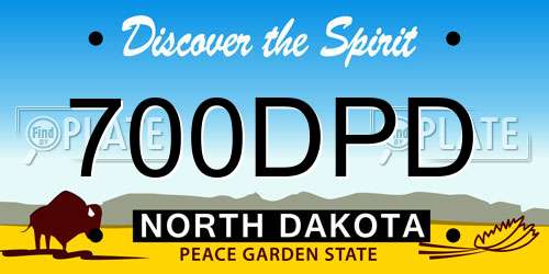 700DPD North Dakota License Plate