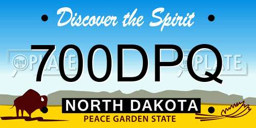 700DPQ North Dakota License Plate