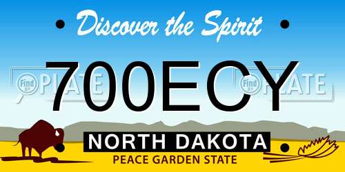 700ECY North Dakota License Plate