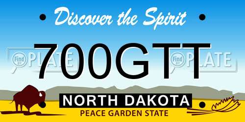 700GTT North Dakota License Plate