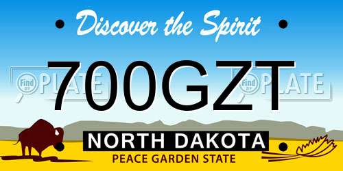 700GZT North Dakota License Plate