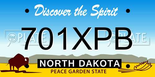 701XPB North Dakota License Plate